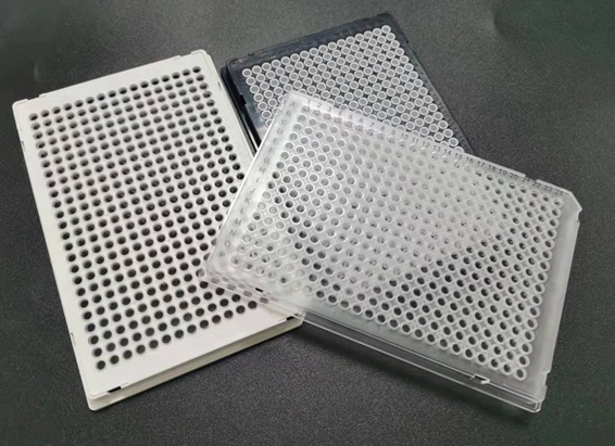 40μl 384 Well PCR Plate, Full Skirt, White Frame, Transparent Tube