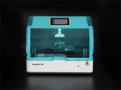 High throughput nucleic acid extractor, 6 plates, 96 well plate, 96 magnetic sleeves, processing 1-96 samples