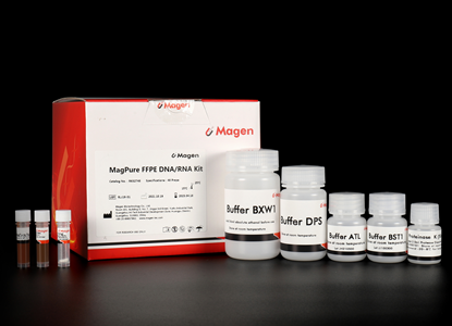 Co-isolation total RNA and DNA from FFPE tissue。Separate DNA/RNA by magnetic bead adsorption mechanism after lysis.