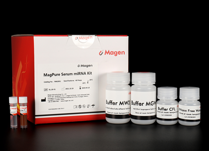 Isolation miRNA from  0.3-0.5ml serum or plasma using magnetic particles